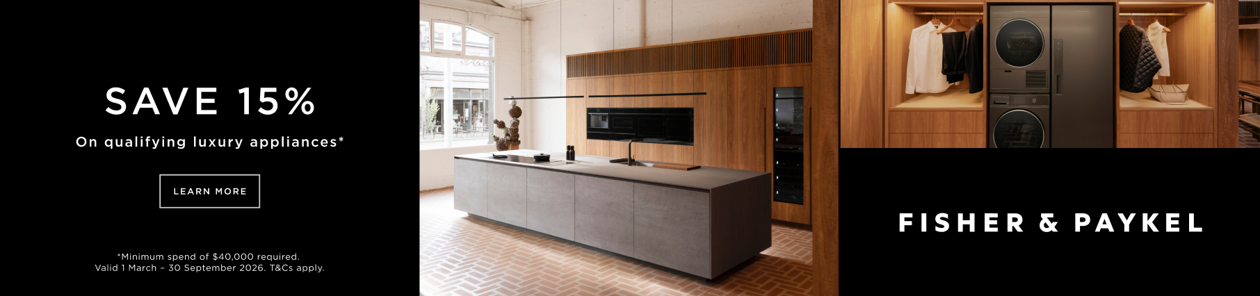 Save 15% On Selected Fisher & Paykel Luxury Appliances