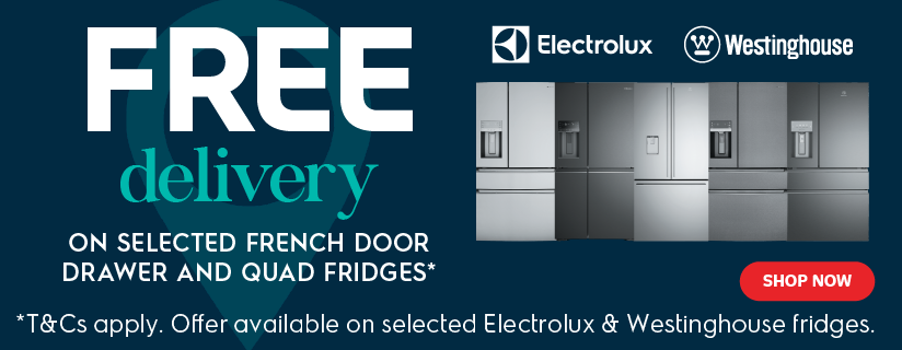 Free Delivery On Selected Bottom Mount & French Quad Door Fridges at Retravision
