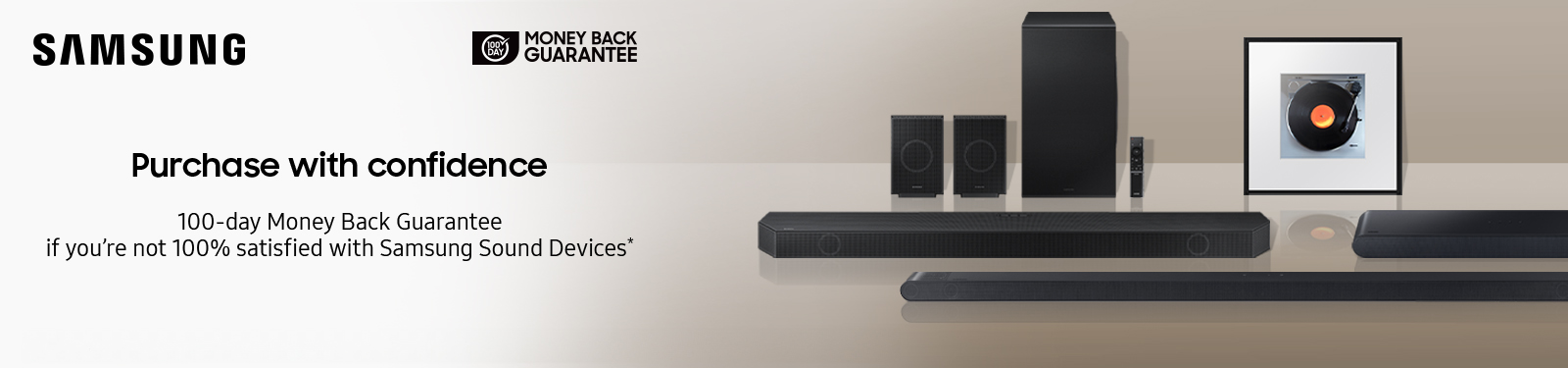 100 Day Money Back Guarantee On Samsung Soundbars