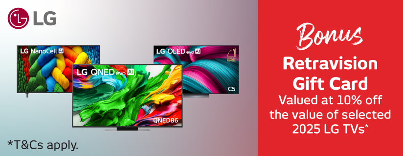 Bonus Retravision Gift Card Valued Up To 10% Off The Value Of Selected 2025 LG TVs at Retravision