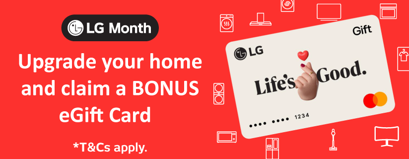 Bonus eGift Card Up To $2,500 With Selected LG Products at Retravision