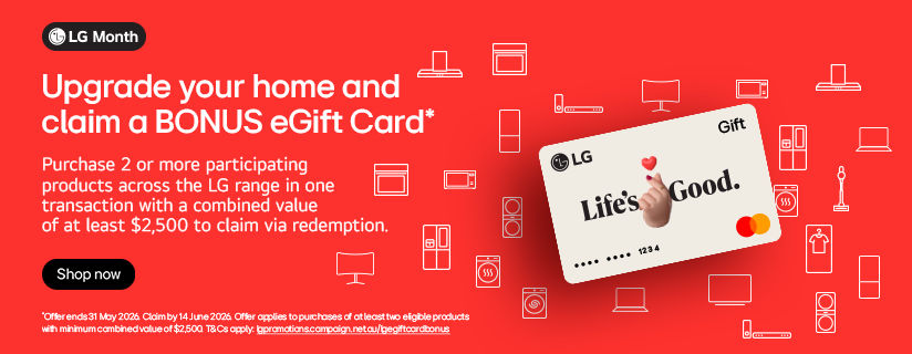 Bonus eGift Card Up To $2,500 With Selected LG Products