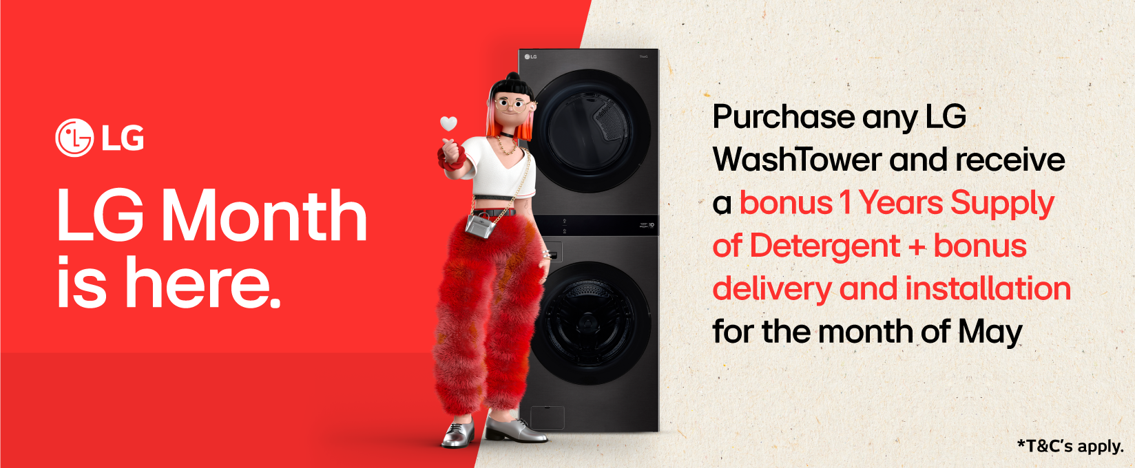 Bonus Laundry Detergent & Delivery, Installation On LG WashTowers at Retravision