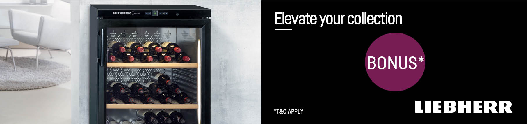 Bonus Wine Cabinet Valued At $2599 With Purchases Over $10,000 On Eligible Liebherr Appliances