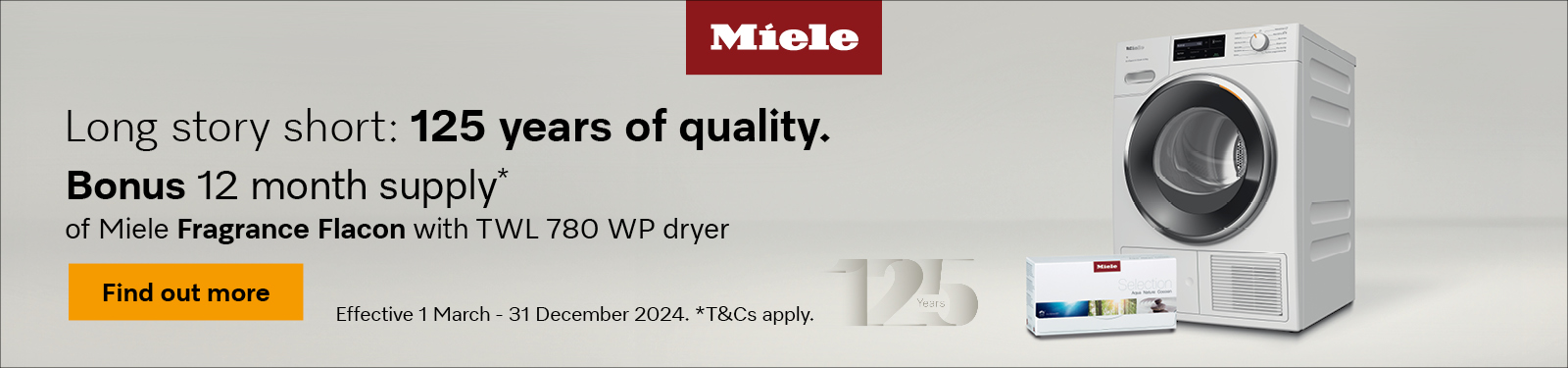 Bonus 12 Month Supply Of Fragrance Falcon With Selected Miele Dryers