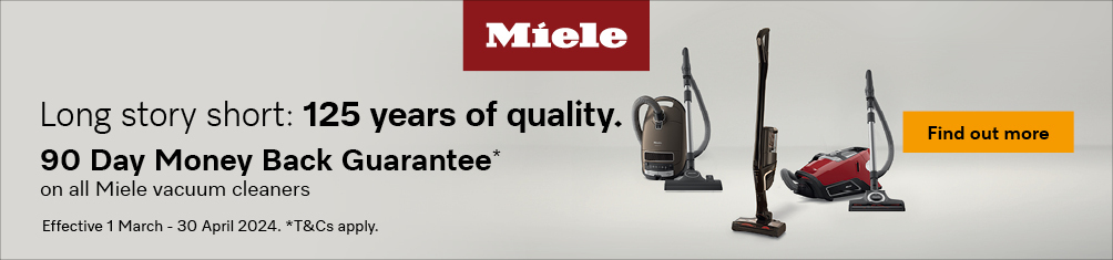 90 Day Money Back Guarantee On All Miele Vacuum Cleaners