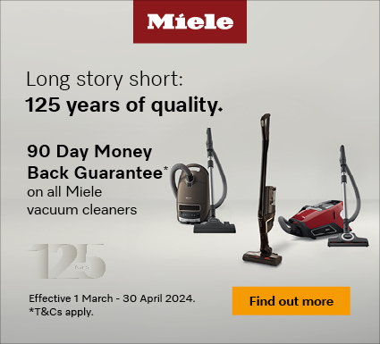 90 Day Money Back Guarantee On All Miele Vacuum Cleaners at Retravision