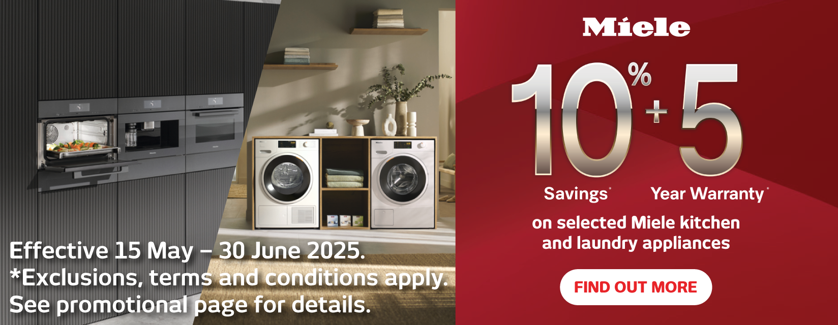 Miele 10% Savings + 5 Year Warranty