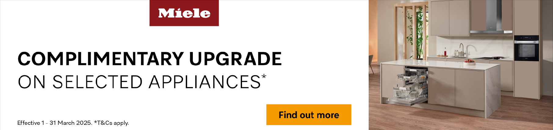 Receive An Upgrade Valued Up To $950 On Selected Miele Appliances