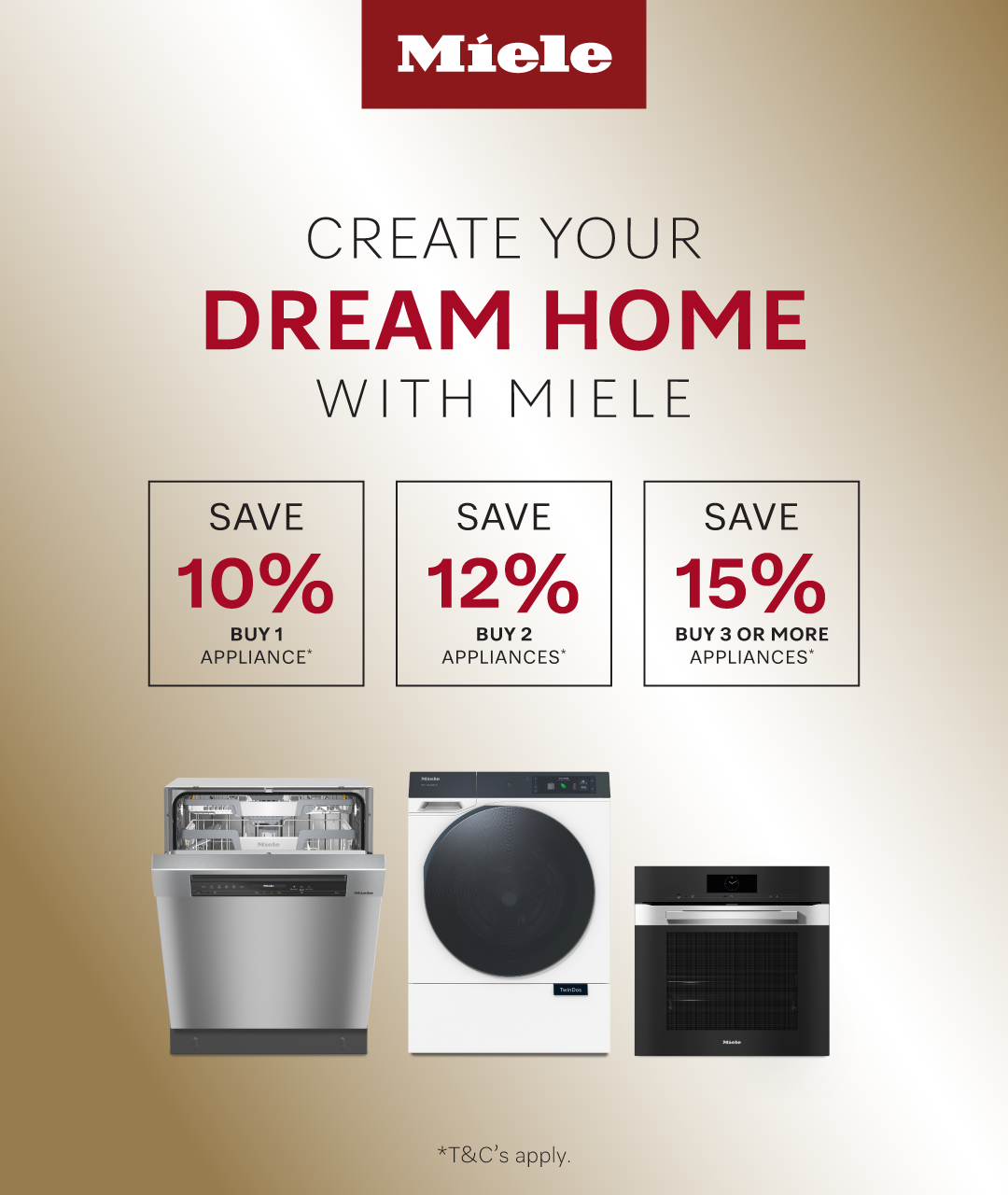 Save Up To 15% On Select Miele Kitchen & Laundry Appliances