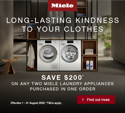 Save $200 when you purchase 2 or more Miele Laundry appliances