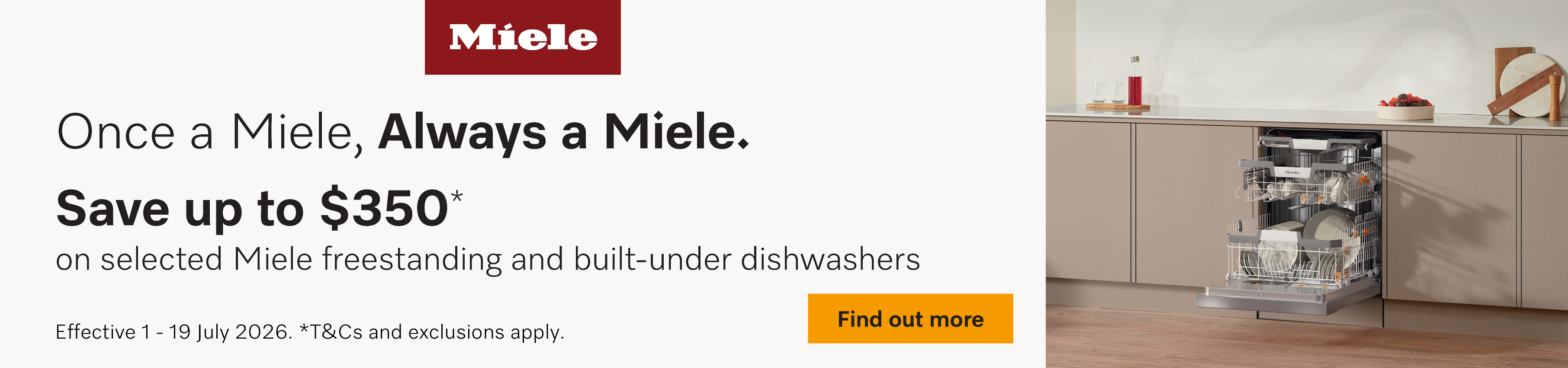 Save Up To $350 On Selected Miele Dishwashers