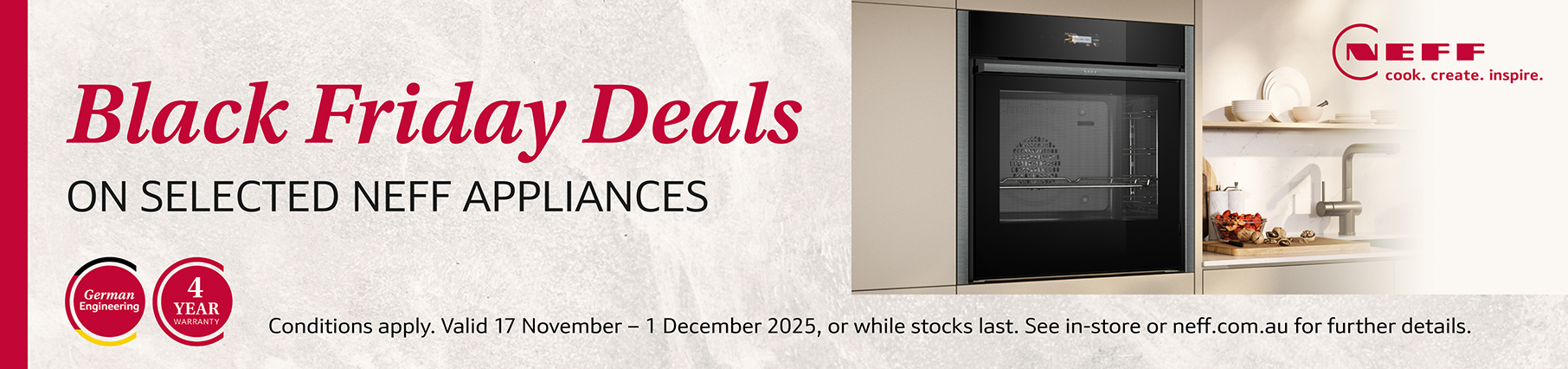 Black Friday Deals On Selected Neff Appliances*