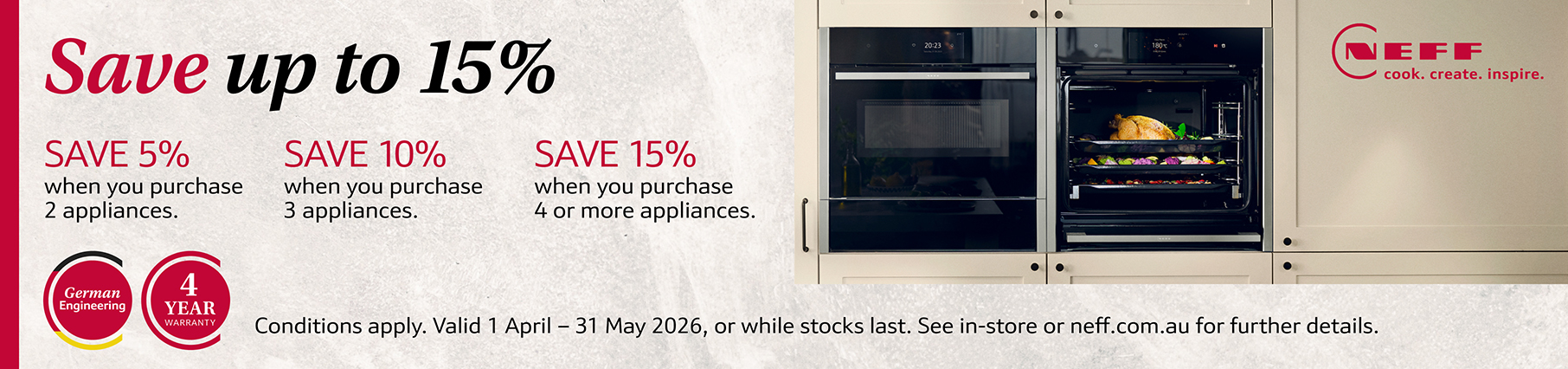 Save Up To 15% On Selected NEFF Appliances