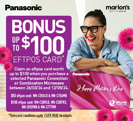Panasonic Mother's Day Microwave Cashback at Retravision