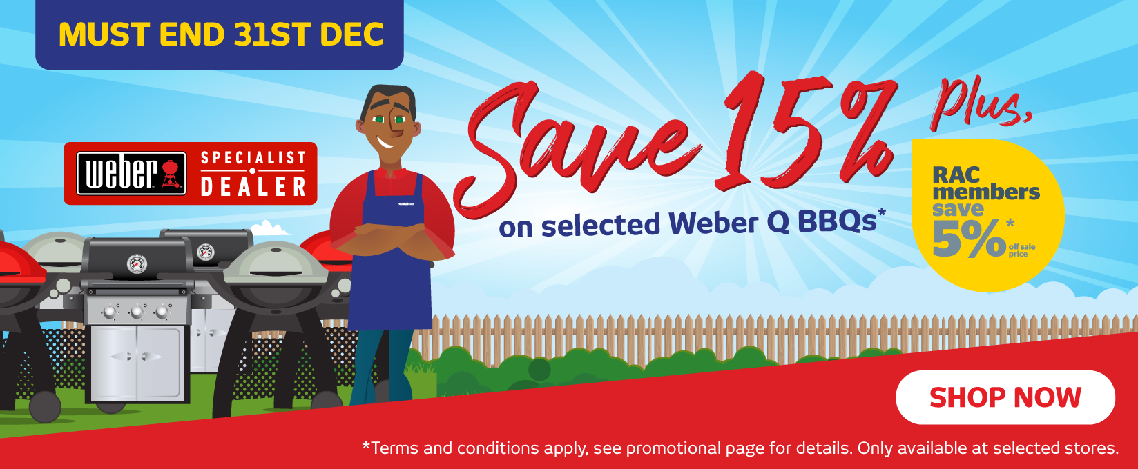 15% Off Selected Weber Q BBQs at Retravision