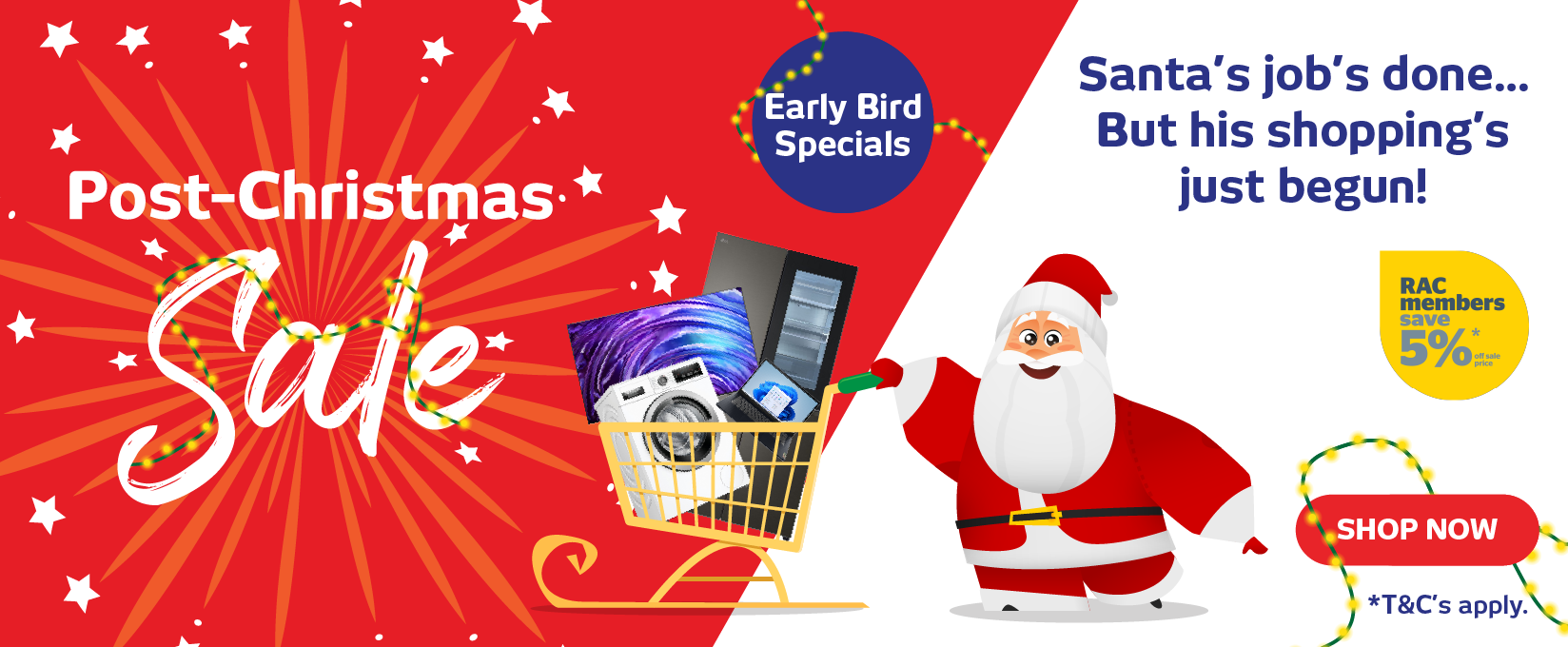 Post Christmas Sale - Early Bird Specials at Retravision