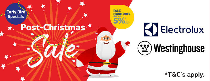 Post Christmas Sale - Electrolux & Westinghouse at Retravision