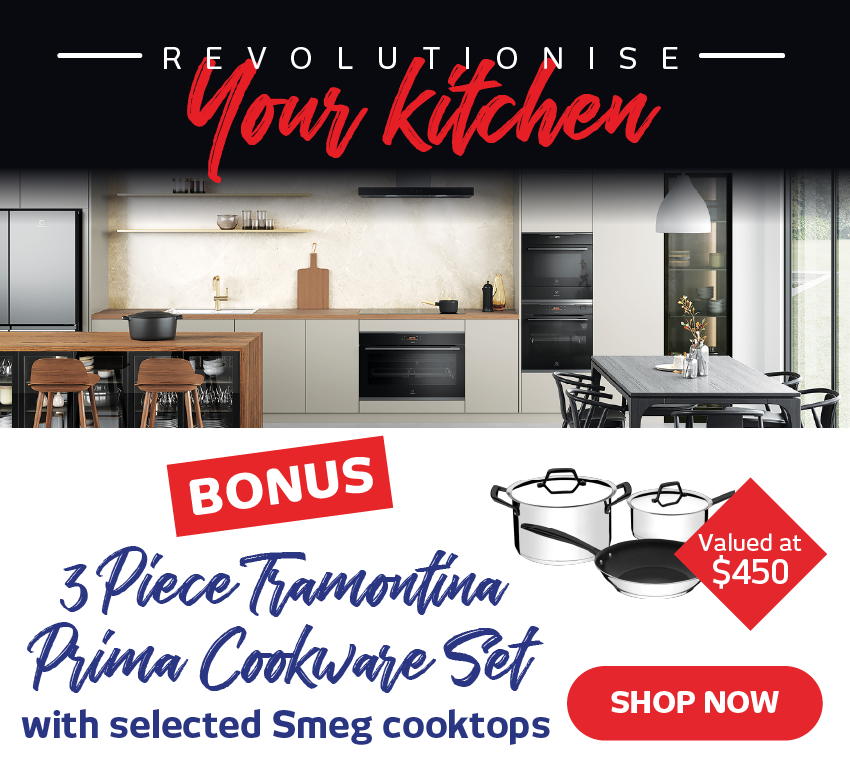 Premium Kitchen Catalogue - Bonus Tramontina Prima 3 Piece Cookware Set
