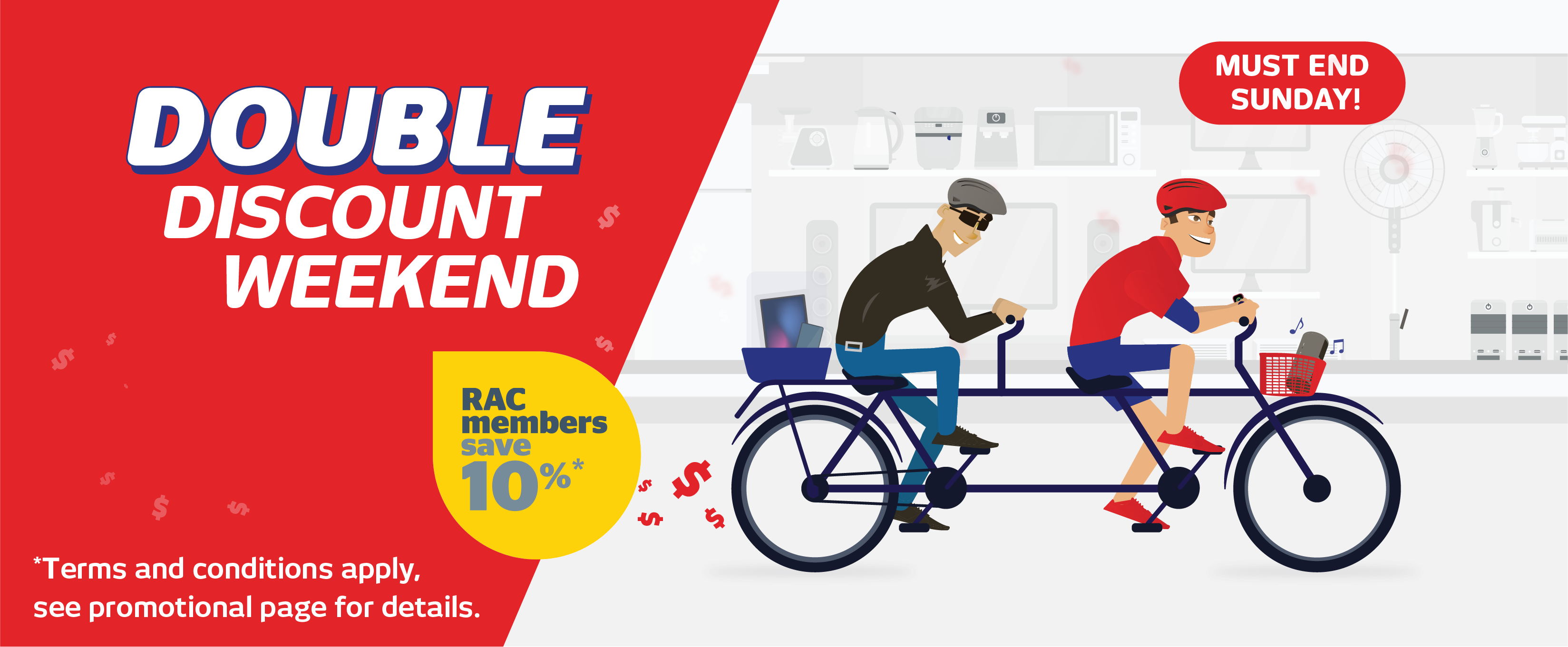 RAC Double Discount Weekend at Retravision
