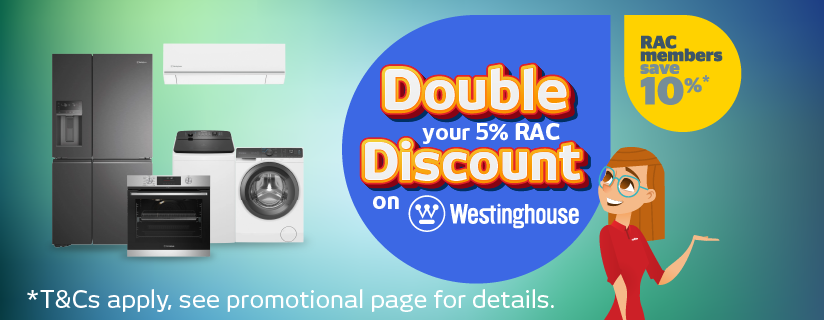 RAC Double Discount on Westinghouse at Retravision
