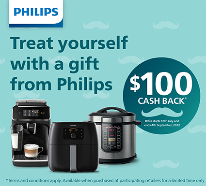Receive $100 cashback on selected Phillips Appliances