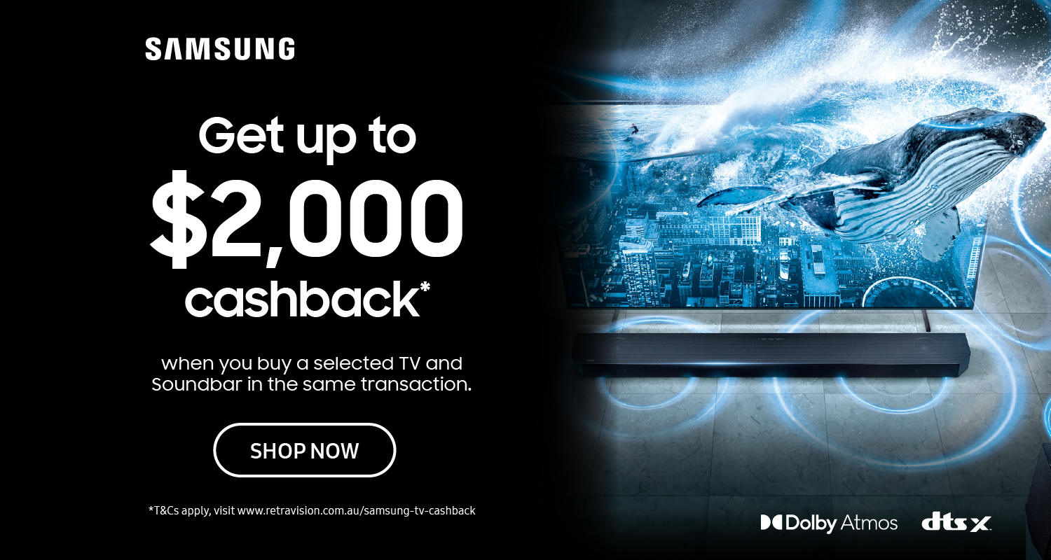 Up To $2000 Cashback Offer With Selected Samsung TV & Soundbar Packages at Retravision