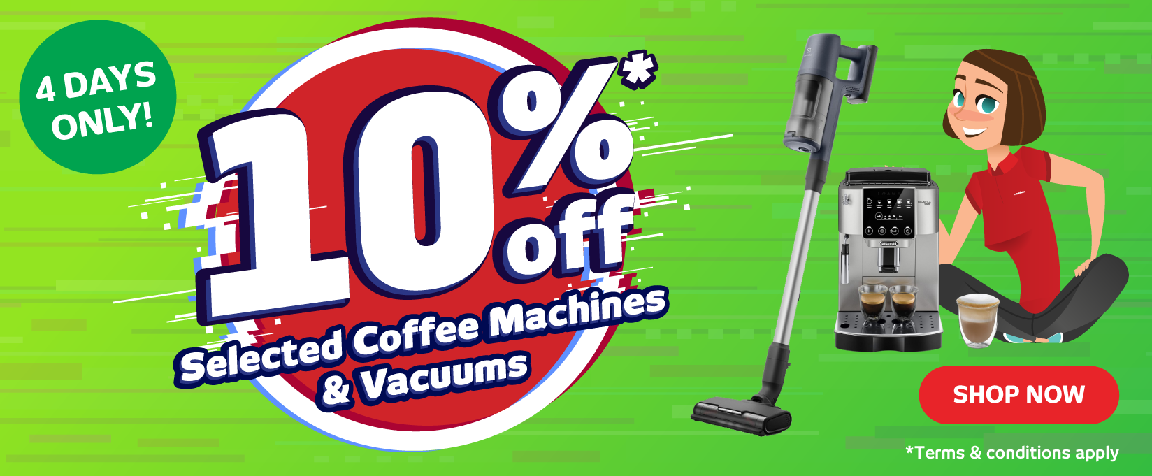 Save Up To 10% On Selected Coffee Machines & Vacuums at Retravision