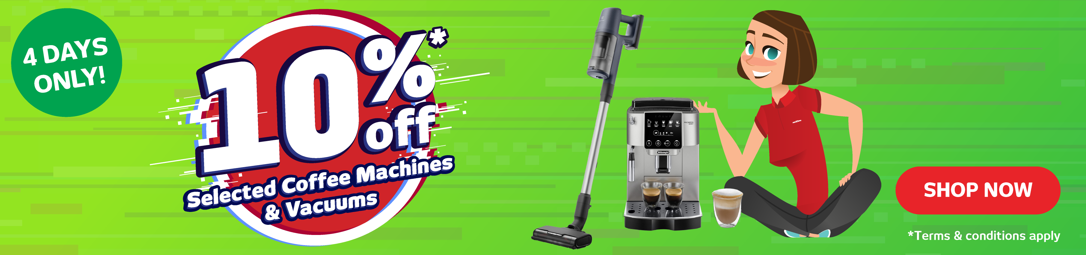 Save Up To 10% On Selected Coffee Machines & Vacuums