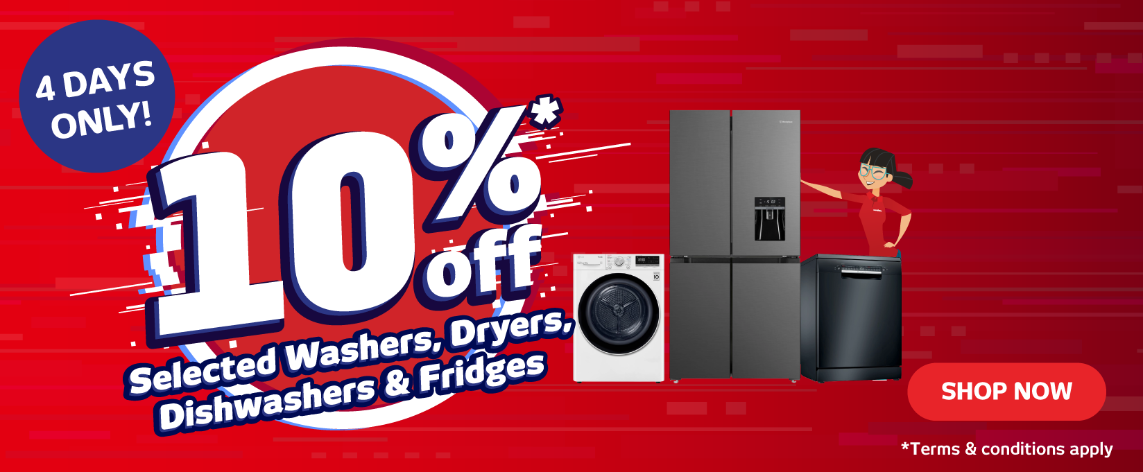 Save 10% Off Washers, Dryers, Dishwashers & Fridges at Retravision