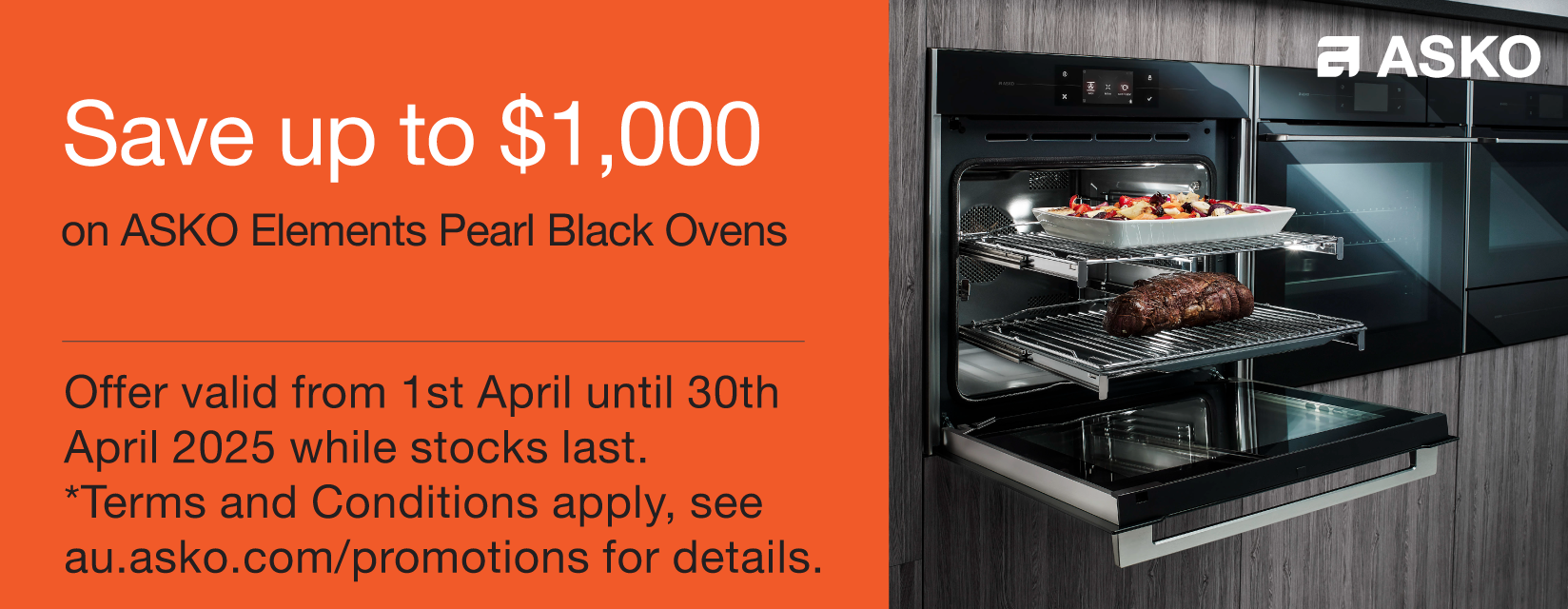 Save Up To $1000 On Selected ASKO Elements Pearl Black Ovens