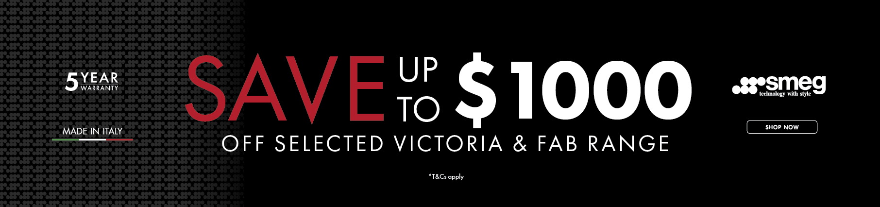 Save Up To $1000 On Select Smeg Victoria & FAB Ranges