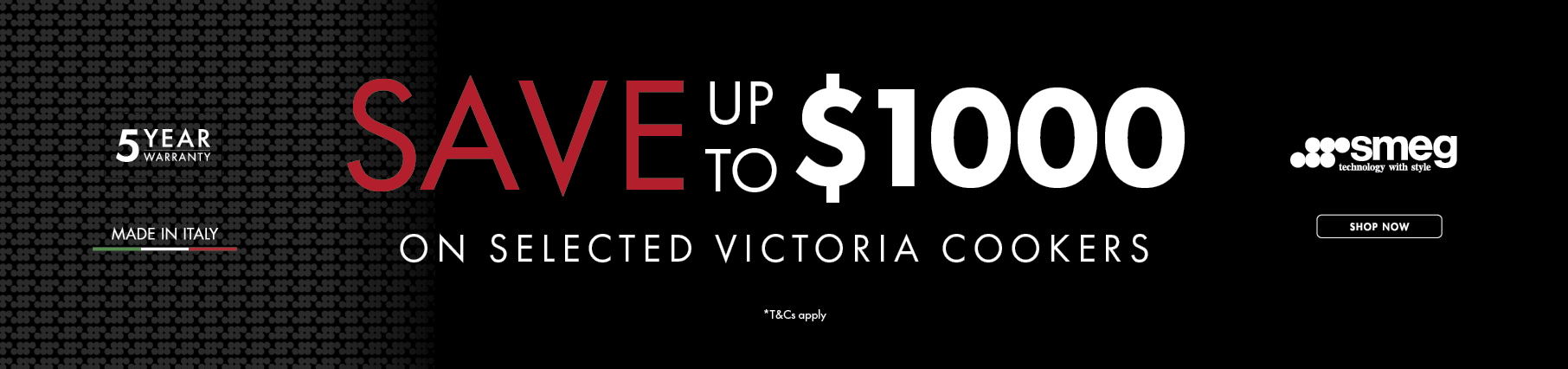 Save Up To $1000 On select Smeg Victoria Freestanding Cookers