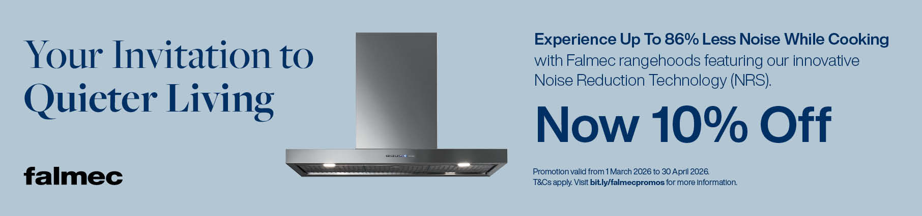 Save 10% On Falmec NRS Rangehoods