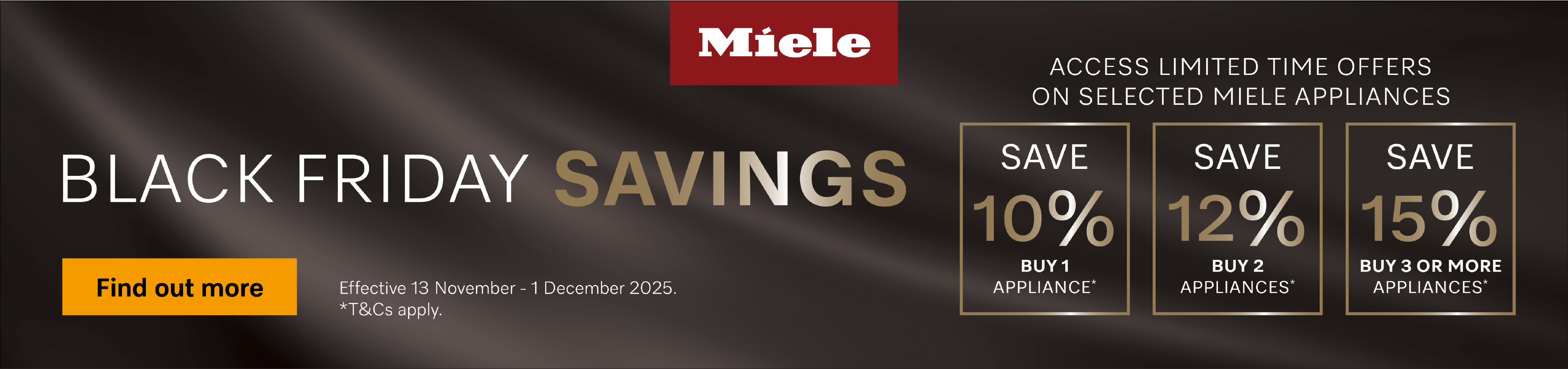 15% Off Selected Miele Appliance Packages