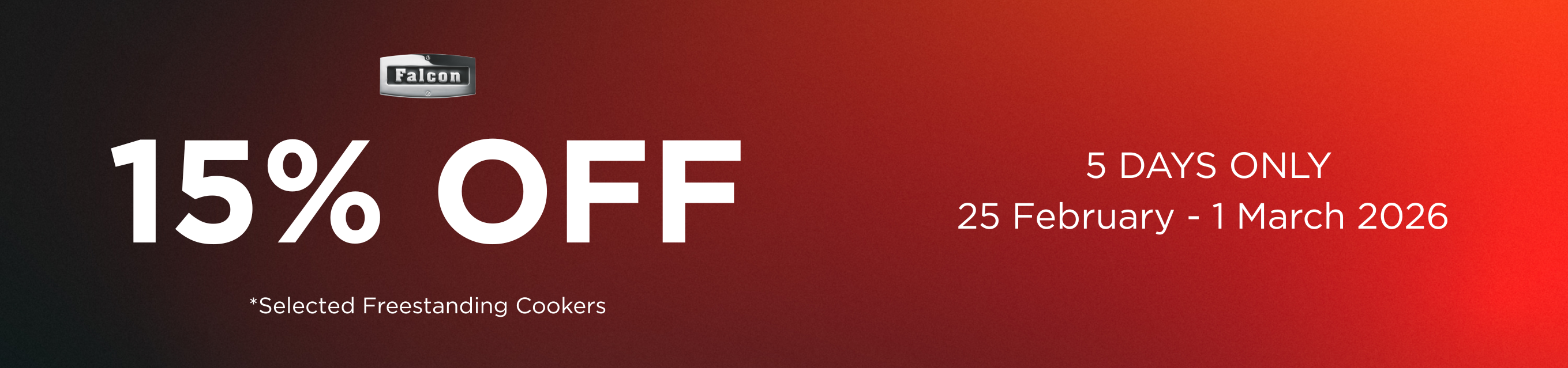 Save 15% Off Selected Falcon