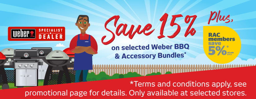 Save 15% On Selected Weber BBQ & Accessory Bundles