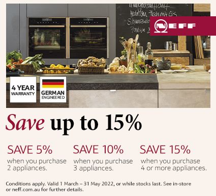 Save up to 15% on Neff Cooking Packages at Retravision