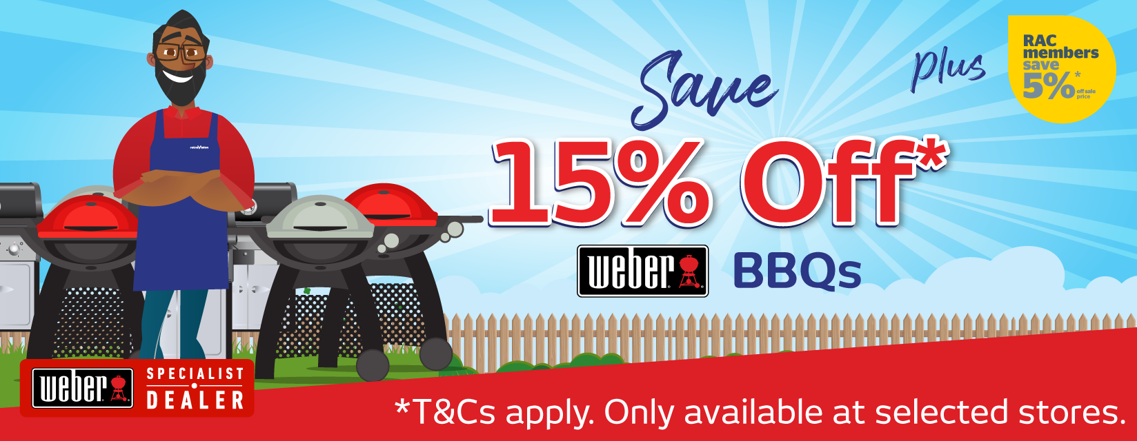 Save Up To 15% Off Weber BBQs