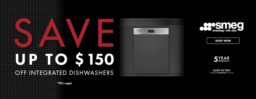 Save Up To $150 On Select Smeg Sapphire Integrated Dishwashers