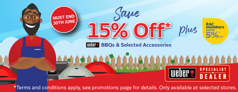 15% off All Weber BBQs & Selected Accessories at Retravision