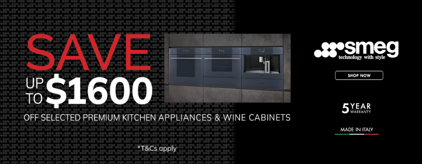 Save Up To $1600 On Selected Smeg Premium Kitchen Appliances & Wine Cabinets