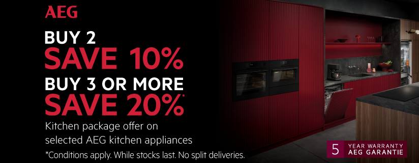 Save Up To 20%* On Select AEG Kitchen Packages at Retravision