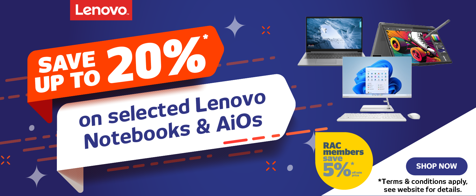 Save Up To 20% On Selected Lenovo Notebooks & AiOs at Retravision