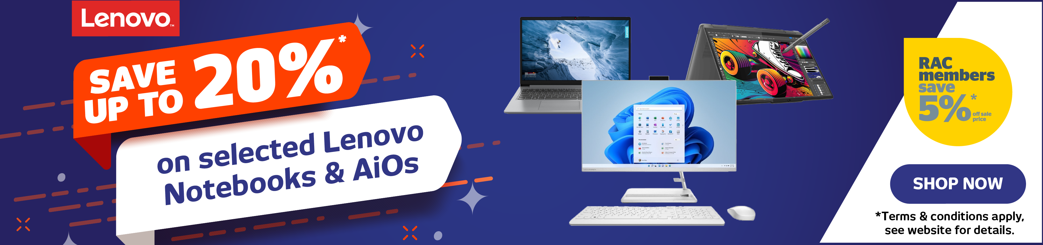 Save Up To 20% On Selected Lenovo Notebooks & AiOs