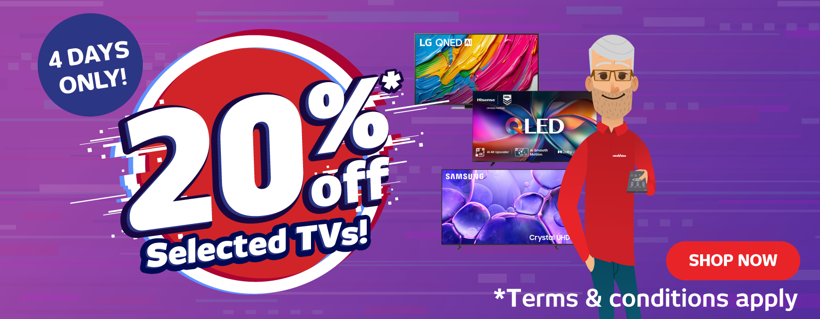 Save 20% On Selected TVs