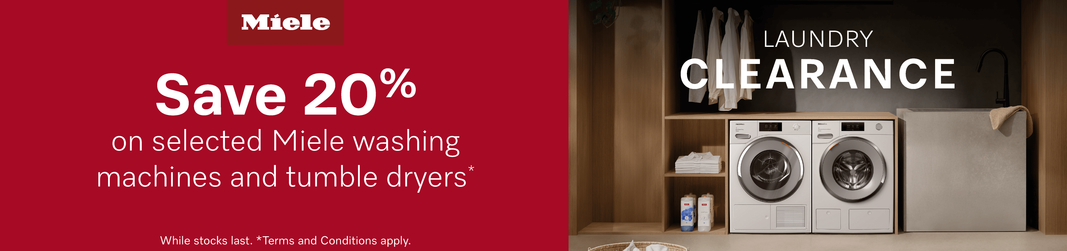 Save 20% Off Selected Miele Laundry Appliances at Retravision