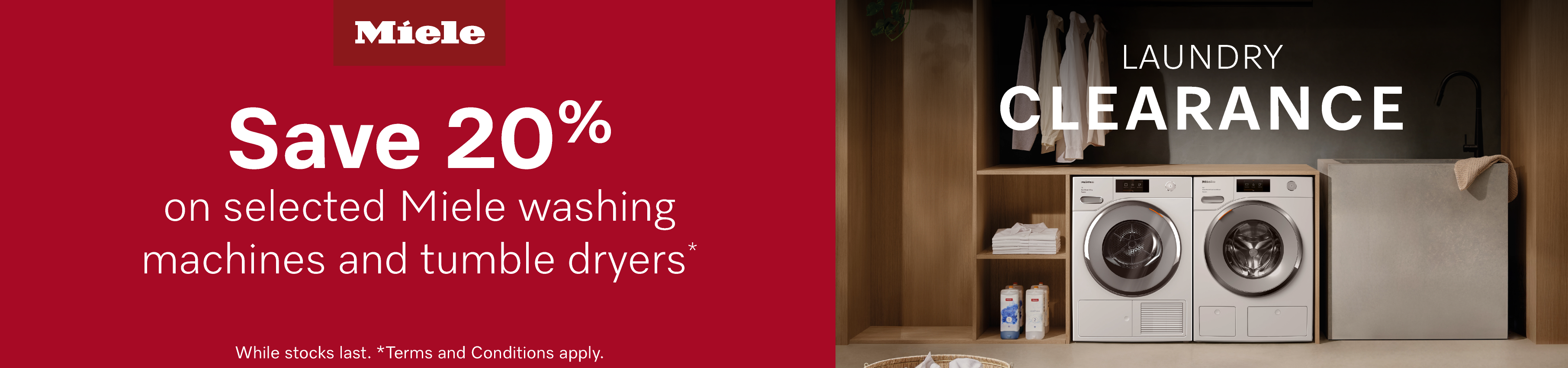 Save 20% Off Selected Miele Laundry Appliances