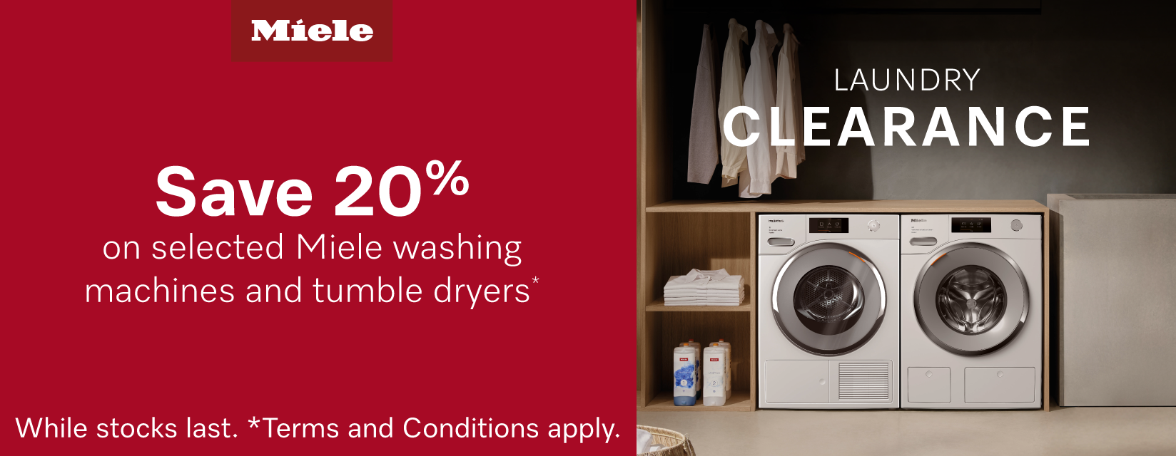Save 20% Off Selected Miele Laundry Appliances