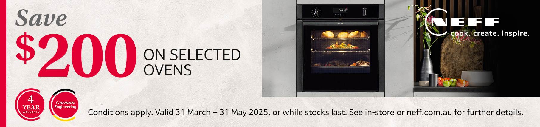 Save $200 On Selected NEFF Ovens